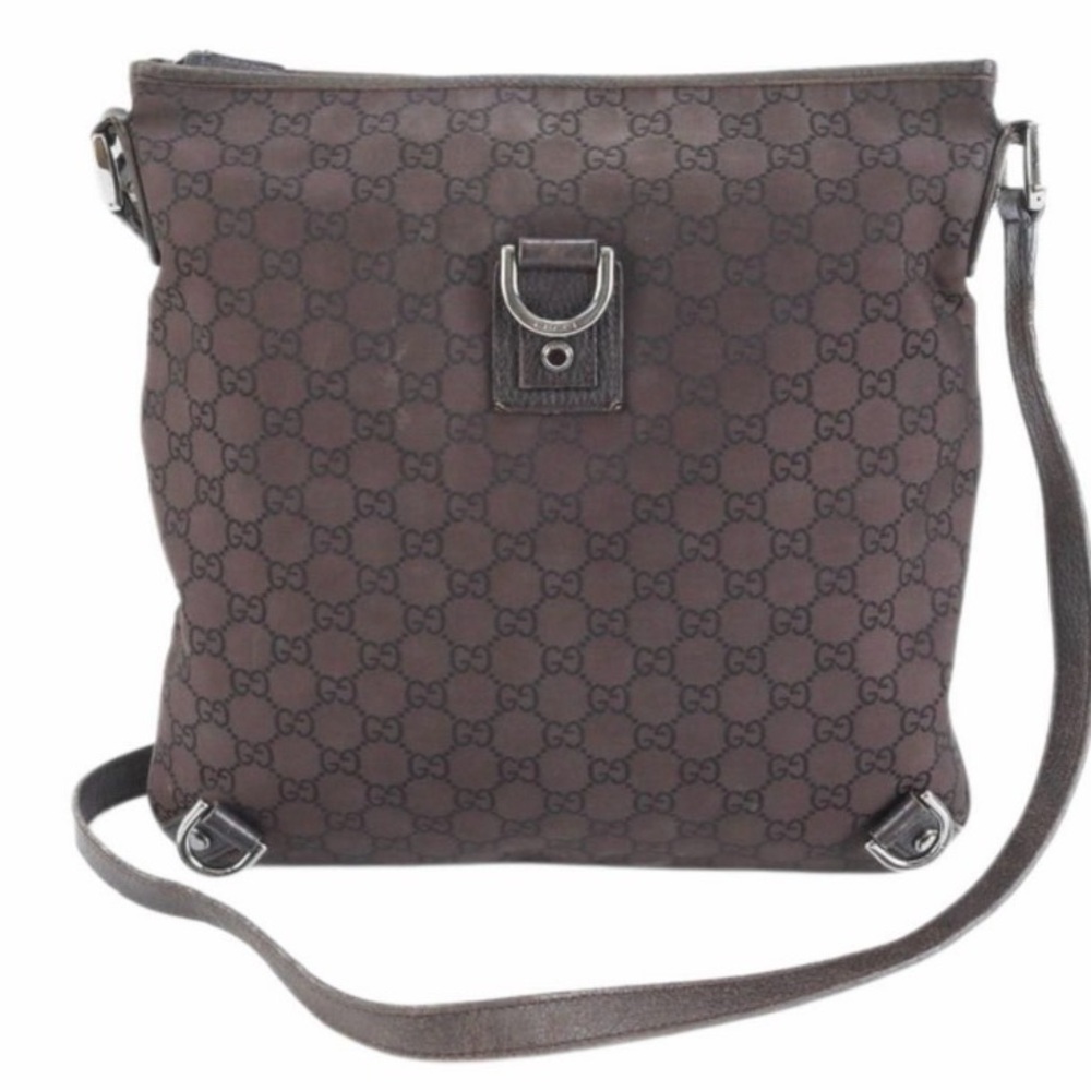 💯 Authentic Gucci Brown Monogram Crossbody Bag NWOT